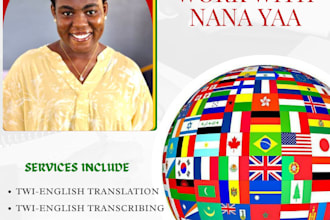 translate and transcribe twi to english and vice versa