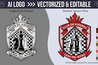 vectorize, clean, and convert your ai logo to vector