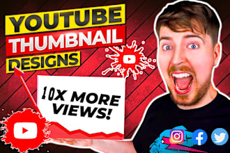 design amazing clickbait youtube thumbnail in 2 hours