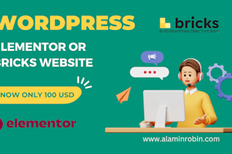 create a website with elementor wp bakery or bricks builder