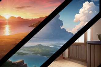 draw anime background, visual novel or any project with ai