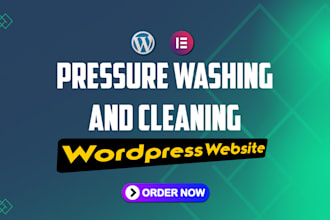 design pressure washing and cleaning website in wordpress with elementor