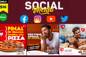 design awesome social media post banner for facebook and instagram