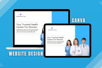 design a professional and responsive website in canva