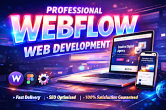 craft a stunning webflow website or webflow landing page