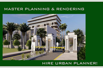 render architectural site plan, town plan, rv, resort plan for real estate