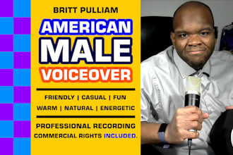 record a friendly american male voice over