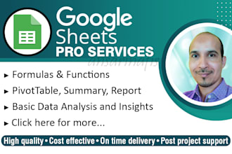 assist you with google sheets to create or fix your spreadsheet