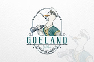 do vintage business logo design hand drawn illustration