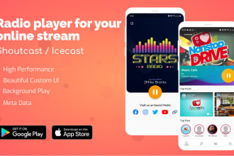 build mobile radio player for your online stream