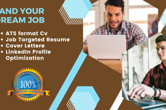 write professional resume, CV, cover letter and do linkedin profile optimization