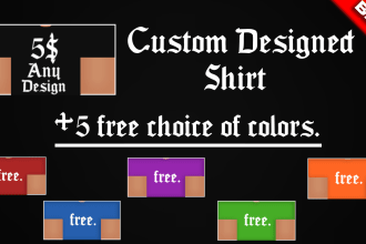 make you graphic or custom roblox shirts