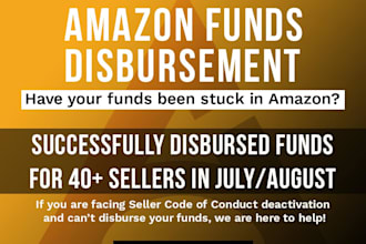 disburse or release funds from amazon deactivated accounts
