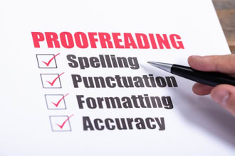 expertly proofread, grammar check, edit your english document