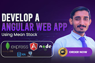 be your mean stack developer and develop angular web app