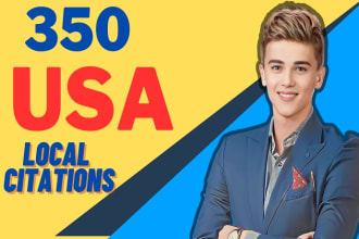 do 350 USA local citations and directory submission local SEO