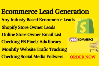 do targeted b2b ecommerce leads shopify magento store owner prospect email list