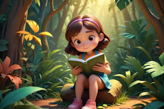 design awesome 3d children book illustrations and covers