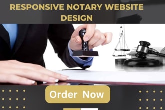 design notary website notary logo notary landing page signature website