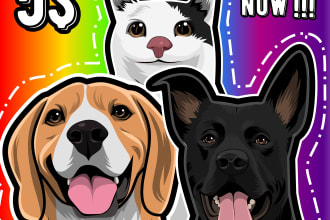 draw pet cartoon in 24 hours
