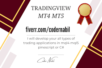 create or code your mql4 mql5 pinescript trading applications