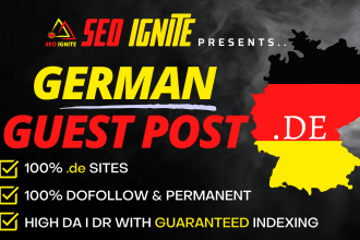 do 20 german SEO backlinks via high da dofollow german guest post linkbuilding