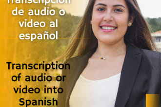 do audio or video transcription in spanish