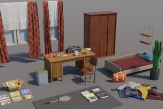 create realistic or semi realistic props, objects, asset packs
