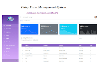 create dairy farm management system