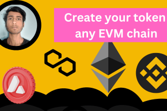 create your own erc20 , bep 20 cryptocurrency on ethereum  polygon bsc other