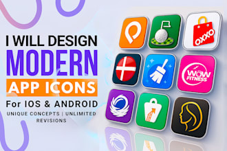 design a modern and simple mobile app icon or website logo