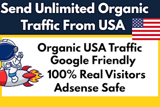 send 400,000 USA traffic, quality visitors from google