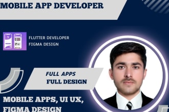 do android and IOS app using flutter UI UX design in figma
