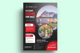 create an attractive modern, business and real estate flyer