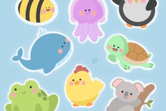 make cute kawaii character, animal, food, object etc