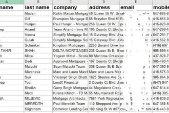 collect mortgage agent or loan officer email contact lists
