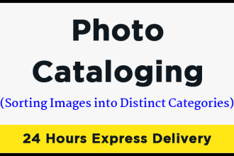do photo cataloging of large number of files with 24 hours delivery