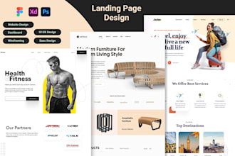 de figma landing page design, saas landing page, homepage design, dashboard
