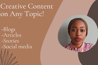 write creative content on any topic