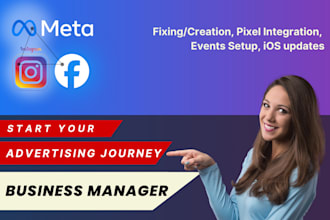 create or troubleshoot facebook business manager, ad account, pixel events