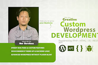 fix wordpress bugs and develop custom features without plugins
