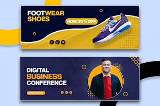 design web banner, social media banner and facebook cover