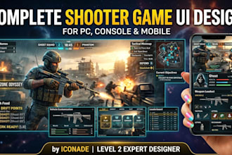 design professional game UI, assets for your game mobile, PC