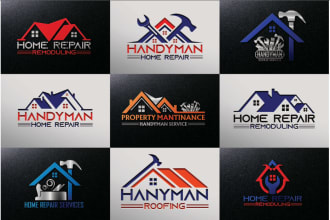 make unique home repair, remodeling, painting, roofing, handyman logo