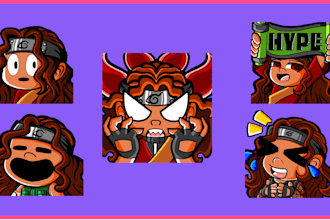 create twitch and discord emotes for you