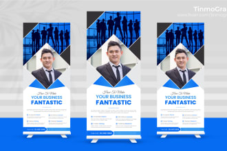 design backdrop rollup banner billboard and yard sign
