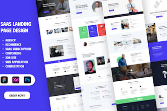 design a high converting saas landing page in figma