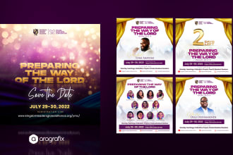 design custom modern church service flyer design