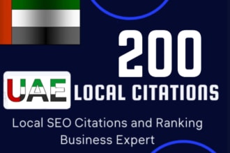 create 200 uae local citations directory submissions for local SEO