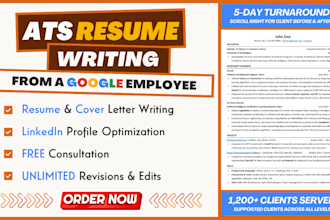 write a professional computer science resume, cover letter, or linkedin profile